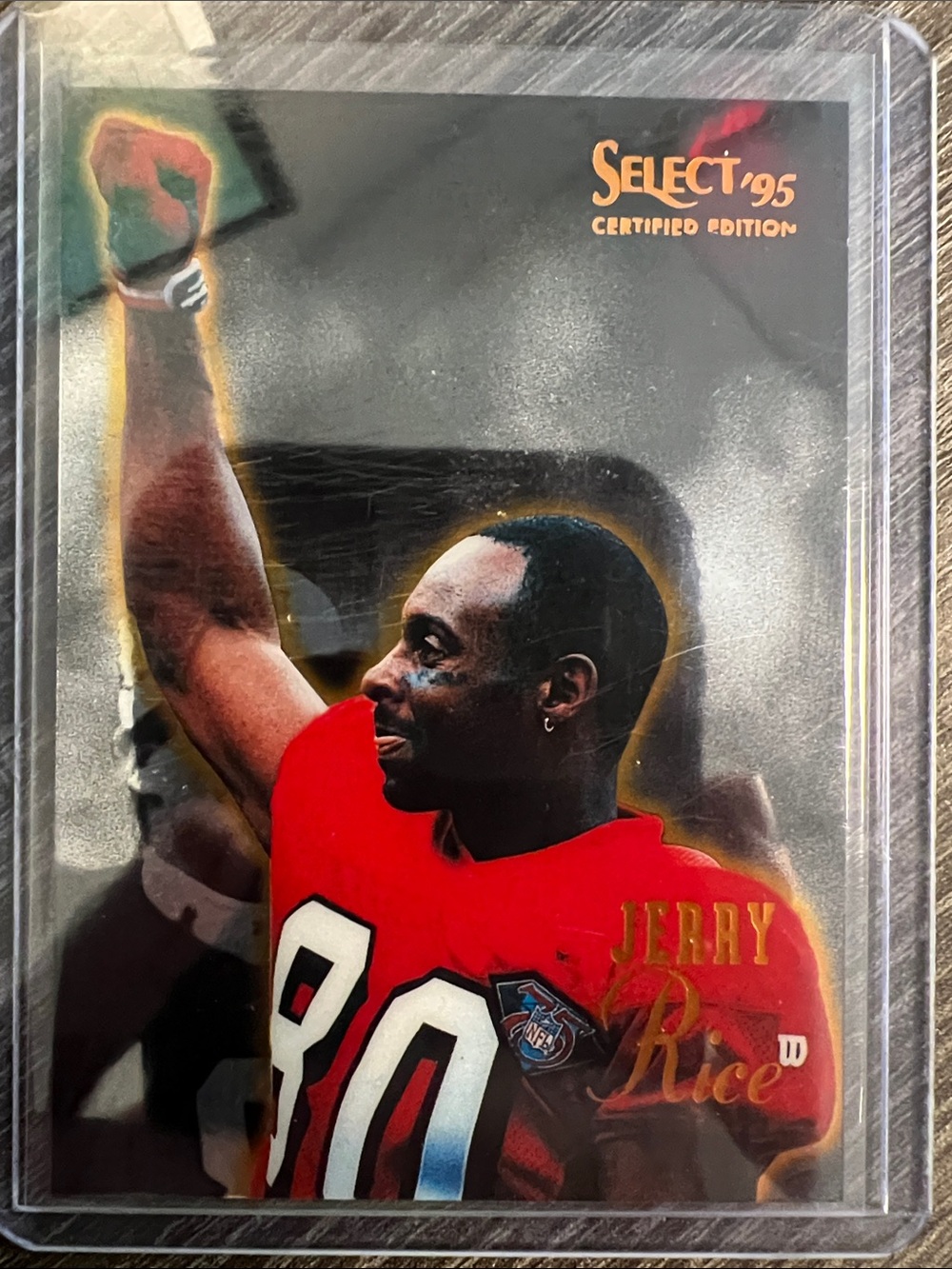 Select '95 Jerry Rice Premium Trading Card - Red